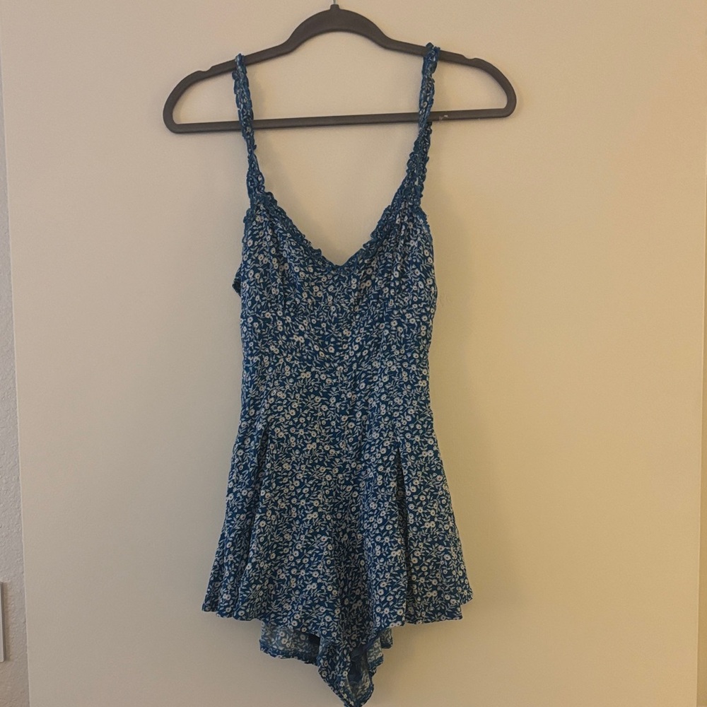 Princess Polly Blue Floral Jumpsuit